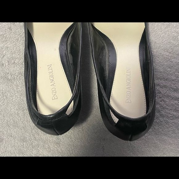 ENZO Angiolini flexo black leather heels size 8.5 M super cute details - Picture 7 of 8
